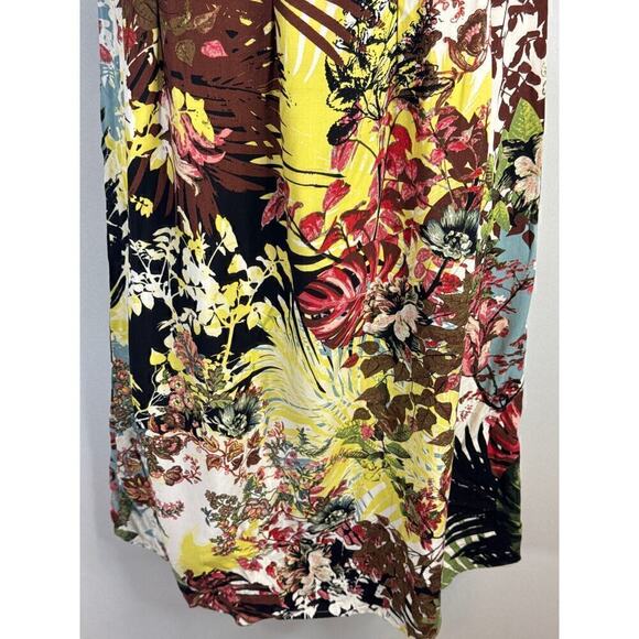 J. Jill Womens Floral Leaf Print Sleeveless Midi Dress Pockets Botanical Size XS - Picture 4 of 9